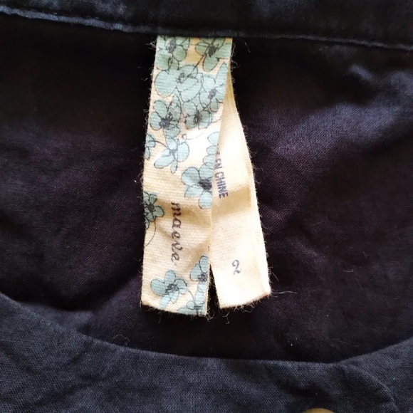 Anthropologie Maeve Terasina Black Tiered Ruffle dress, size 2 - Picture 5 of 7